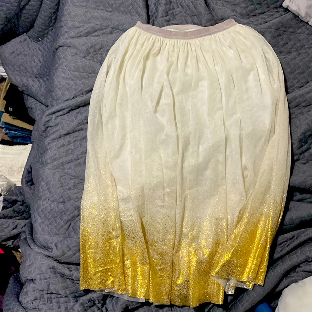 Gold and white skirt